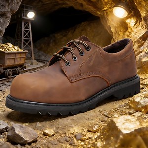 [Hot Item] Long-Lasting Goodyear Brown Safety Shoes Reliable Safety Footwear