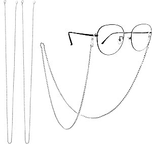 2 Pcs Face Mask Chain Lanyard Women Adjustable Length Metal Mask Necklace Chain Gifts for Women, Men, Teen, Kids Elderly