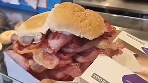 Man creates monstrous 51 rasher bacon bap in Greggs