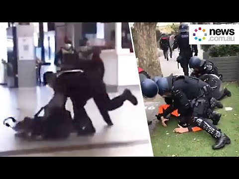 Police brutally crack down on Melbourne protesters