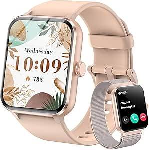 IOWODO Smart Watch Fitness Tracker 1.69'' HD Touch Screen with Heart Rate Monitor & Sleep Tracking,5ATM Waterproof Smartwatch for Men Women Compatible with iPhone Android