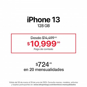 1.3K reactions · 12 shares | Llévate un iPhone 13 128GB a sólo $10,999. ¡Corre! Promoción exclusiva por tiempo limitado. | iShop Mixup | Facebook