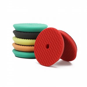 [Hot Item] Buffing King Factory Wholesale Structure Bevel Edge Heavy Cutting Medium Cutting Remove Swirl Scracth Polisher Car Foam Buffing Pad