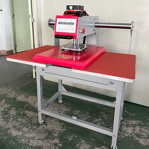 [Hot Item] Pneumatic Semi-Auto Heat Press Machine Digital Panel T-Shirt Press Two Stations
