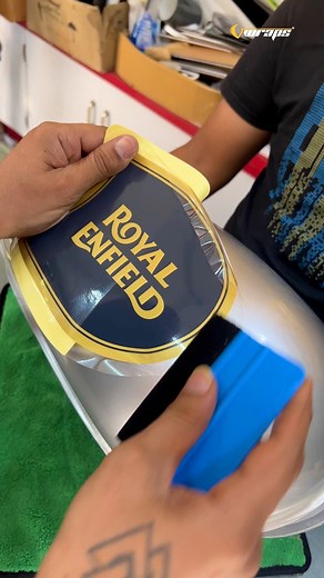 6.5K views · 111 reactions | Royal Enfield Classic Tank Stickers/Graphics Installation✅ #reels #reelsfb #royalenfield #stickershop #stickers #graphics | Vwraps Sikar | Facebook