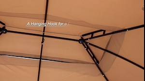 ABCCANOPY 10x13 Outdoor Gazebo - Patio Gazebos with Mosquito Netting and Double Roof for Backyard, Garden or Lawn (Khaki)