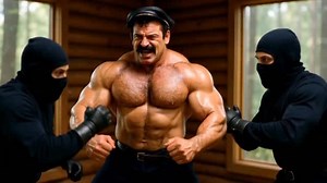 Strong muscle bear handicap fight! #fight #action #stunt #bigvssmall #musclebear #musculação #muscular #hunk #man #men #strength #fighting #movie #film #scene | Aleksis Rodrigez