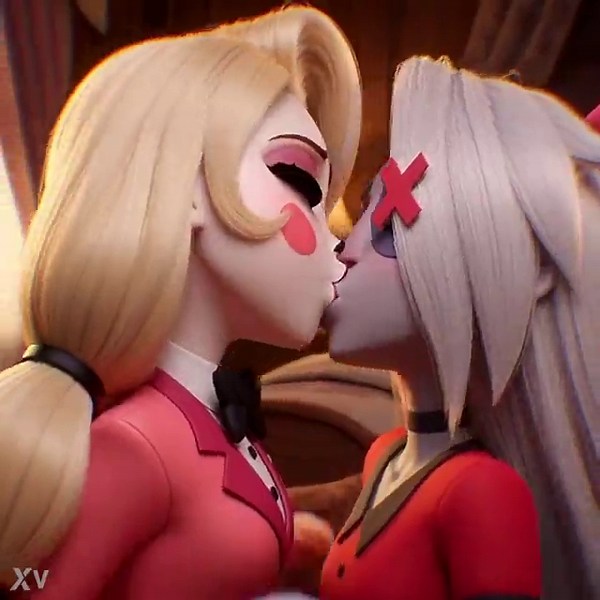 Charlie Morningstar x Vaggie lesbian Action (Ai generated)