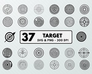Ziel Icon Set: SVG, PNG, Clipart - DIY Designs