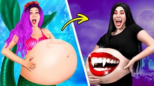 Good Pregnant Mermaid vs Bad Pregnant Vampire in Real Life by Kaboom Zoom | Zoom Zoom
