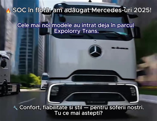 🚨 Flota noastră tocmai a primit întăriri: Mercedes 2025! 🔝 Doar ce e mai nou pentru șoferii Expolorry. 📲 Aplică acum – locurile sunt limitate! Birouri: Chisinău & Suceava Mihai 40728882218 (RO) Daniela 37360427755 (MD) #expolorry #mercedes2025 #angajamsoferi #flotanoua #soferamazon #trucklife #joburibune #fyp #foryou #tiktokromania🇷🇴