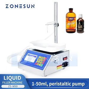 [Hot Item] Zonesun Small CNC Liquid Filling Machine 1-50ml Peristaltic Pump Medicinal Spray Oral Solution Essential Oil Automatic Filling Machine