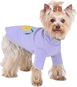 Yikeyo Dog Clothes for Small Dogs, Cotton Stretchable Dog Shirts for Small Dogs Puppy Outfits for Small Dogs Female Male, Spring Small Dog Clothes Summer Puppy Clothes for Small Dogs (Blue, L), Large
