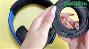 Gold PS4 Headphone Earpads Replacement Compatible with Sony Gold Wireless PlayStation PS4 Headset Ear Cushions with Premium Protein Leather and Memory Foam