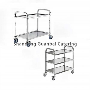 [Hot Item] flat packed three tier stainless steel kitchen serving cart