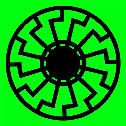 Black sun spinning green screen