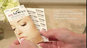 Godefroy MyBrows Long Lasting Eyebrow Transfers, Soft Arch, Dark Brown, 12-Pairs of Brows