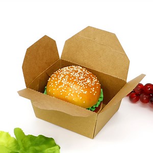 [Hot Item] Disposable Food Box Packaging Kraft Pulp Paper Takeaway Food Container