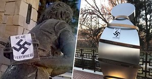 Anne Frank memorial in Idaho defaced with Nazi swastikas