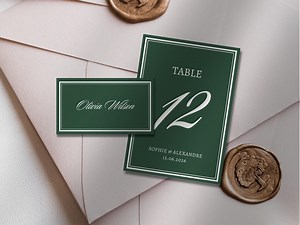 Elegant Place Cards & Table Numbers – Old Money Green Wedding Canva Template - Etsy Canada