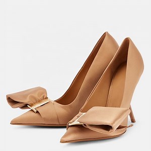 [Hot Item] Styles Custom Women's Big Bow Dress Pumps Strange Thin High Heels
