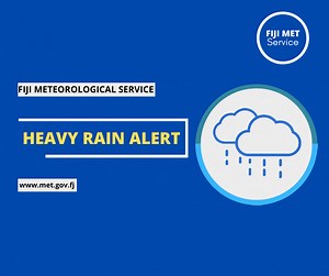 Severe Weather Update A trough of low pressure with associated cloud and rain is approaching the Fiji group from the west and is expected to affect the country from Friday. Consequently, a ⚠️Heavy Rain Alert is now in force for the whole of Fiji Group. Forecast: Occasional rain, heavy at times and few thunderstorms over most places from Friday. 🔴Possible Impacts: ❌Risk of flash flooding of low lying and flood prone areas during persistent localised heavy falls. ❌Risk of lightning strikes during