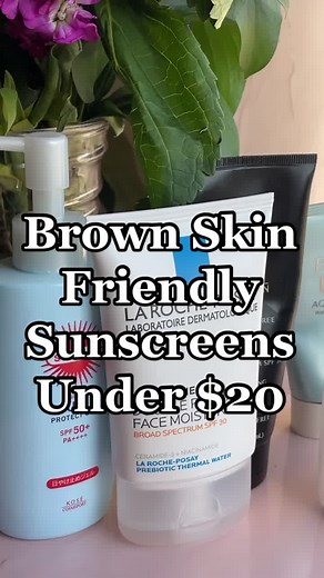 No white cast & very affordable sunscreen options! ☀️ #sunscreen #affordablesunscreen #skincare #skincareroutine #skintips #brownskin