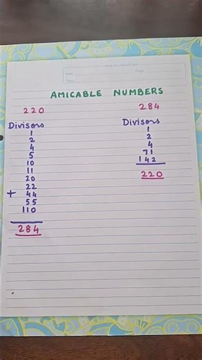 Amicable Numbers