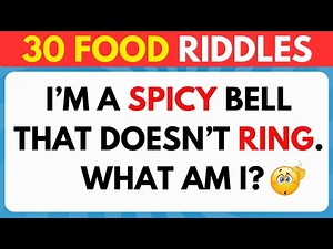 Can You Solve These 30 FOOD Riddles! 🍕🍓 Brain Teasers & Riddle Quiz
