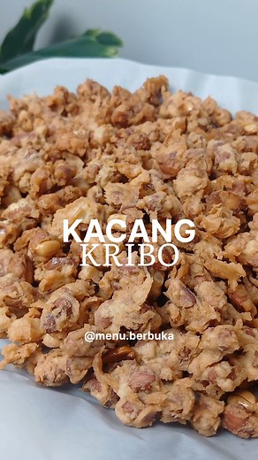 5.4K views · 57 reactions | Ide kue lebaran yang simpel cuma tinggal dicampur dan diaduk-aduk aja gak perlu pakai mixer atau oven. Pastinya kacang kribo ini enak, gurih, dan renyah. #kacangkribo #idekuelebaran #kuelebaran #cemilanlebaran #cemilansimpel | Menu Berbuka | Facebook