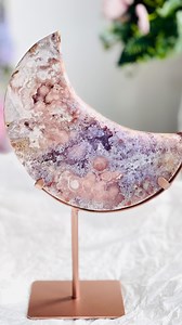 It is a quiet morning, finally back to work with my favourite crystals. It is a bless to do the things I love. I will add this really beautiful moon on our online shop today, will share the link in the story. Stay tuned xxx 😘 #crystals #ukcrystalshop #pinkamethyst #pinkamethystcrystal #usacrystalshop #sacredspaces | Million Years Crystal