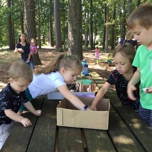 Architecture in action! Children at Great Neck Library recently listened to a magical story and then built fairy houses in the woods nearby. They were encouraged to bring natural items – feathers, shells, vines – as building materials for their tree-side creations. Fairies will return to VBPL at two upcoming events. Visit https://bit.ly/2YyZ63Y for more information. | Virginia Beach Public Library