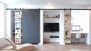 127K views · 749 reactions | Here is a preview of the #barndoor project I did. I used 2x6s, 2x8s, and plywood from @homedepot and barn door hardware from @barndoorshardware This was really easy and the lumber for the shelves and doors were less than $250. I made a sliding chalkboard, a book rack, and an everyday tool board #homemademodern #HMMloft | HomeMade Modern | Facebook