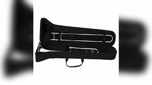 SLADE Silver Plated B-Tone Mid Tone BB Tenor Trombone for Beginners Brass Instrument for Orchestra & Marching Band