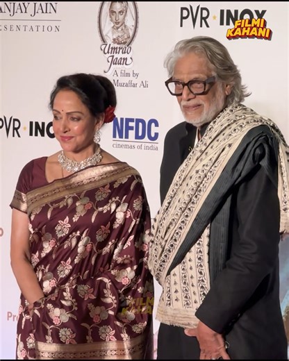 5.2K views · 21 reactions | Hema Malini & Wife Arrive At Umrao Jaan Movie 1981 Re-Release In 2025 #hemamalini #aishwaryasharma #neilbhatt #bolllywood #entertainment #bollywood #celebrity #launch #entertainmentnews | Filmi Kahani | Facebook