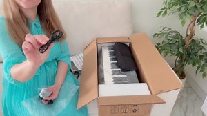 Rhymo 88 Key Semi-Weighted Folding Digital Piano, Full Size Portable Keyboard with Bluetooth MIDI, Touch Sensitive Keys, Carrying Case, Sustain Pedal & Earbuds for Adult Beginners