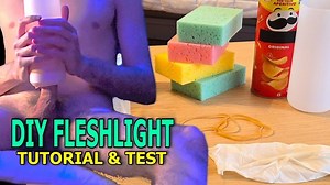 DIY Pocket Pussy Tutorial & Test - Sponges Method - Super Easy Ultra Realistic Homemade Fleshlight