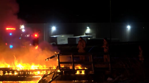 CAUGHT ON CAMERA: Watch a bridge collapse as crews respond to an early morning fire in West Lincoln. | 10/11 News