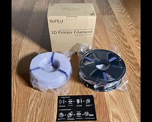 SUNLU PETG Filament 1.75mm, PETG 3D Printer Filament Reusable Spool, Compatible with Many Spool-Less Filaments Refill, Tolerance +/- 0.02 mm, PETG Black, Pack of 2