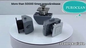 6 Packs PUROCEAN Metal Push Button Latch Square RV Push Button Catch (Chrome-2)