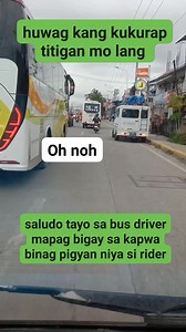 45K views · 56 reactions | titigan mo lang ng tatlong segondo hahanga ka talaga sa bus driver mapag bigay sa kapwa pinag bigyan niya si rider makasingit naku po #fbreelsfypシ゚viralvideo #everyoneシ゚ #folowers #ridesafe #highlights | Rosel Sierras | Facebook