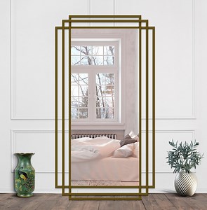 Gold Windowpane Full Length Mirror - Modern Metal Frame,70x180 Cm ≈ 27.6x70.9 In - Etsy