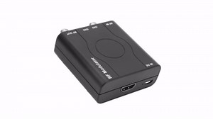 RF ModulatorCoaxial Adapter UHF Demodulator Composite Converter with Antenna (ANT) in Out Channel Switch, Supports NTSC Format