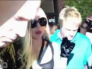 Lady Gaga's SKIMPY Leather Outfit