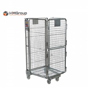 [Hot Item] Security Foldable Nestable Warehouse Cargo Transport Roll Cage Container Manufacturers