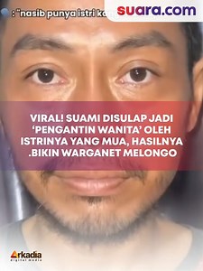 1.8M views · 10K reactions | Viral! Suami Disulap Jadi ‘Pengantin Wanita’ oleh Istrinya yang MUA, Hasilnya Bikin Warganet Melongo. Media sosial kembali dihebohkan dengan aksi kreatif seorang istri yang berprofesi sebagai Makeup Artist (MUA). Karena tidak memiliki model untuk latihan riasan, sang istri menjadikan suaminya sendiri sebagai model pengganti. Tak disangka, hasilnya justru membuat warganet pangling sekaligus terpukau. | Suaradotcom | Facebook