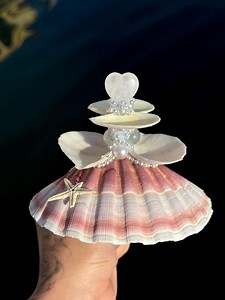 Pink Heart Seashell Jewelry Display - Etsy