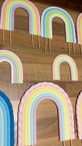 Fondant Rainbow Topper - Etsy UK