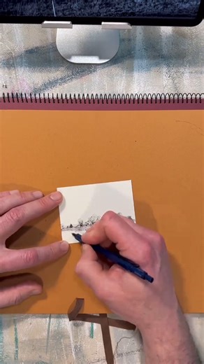 @harryboardmanart captures an entire landscape on this miniature canvas with the precise strokes of the rOtring 600 mechanical pencil. | Rotring