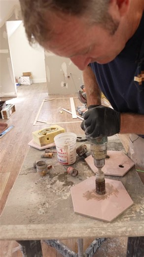 Reality of cutting tile 😆 #diy #tile #bathroomremodel #homeimprovement #bathroomremodel #bathroomremodelingteacher | Bathroom Remodeling Teacher